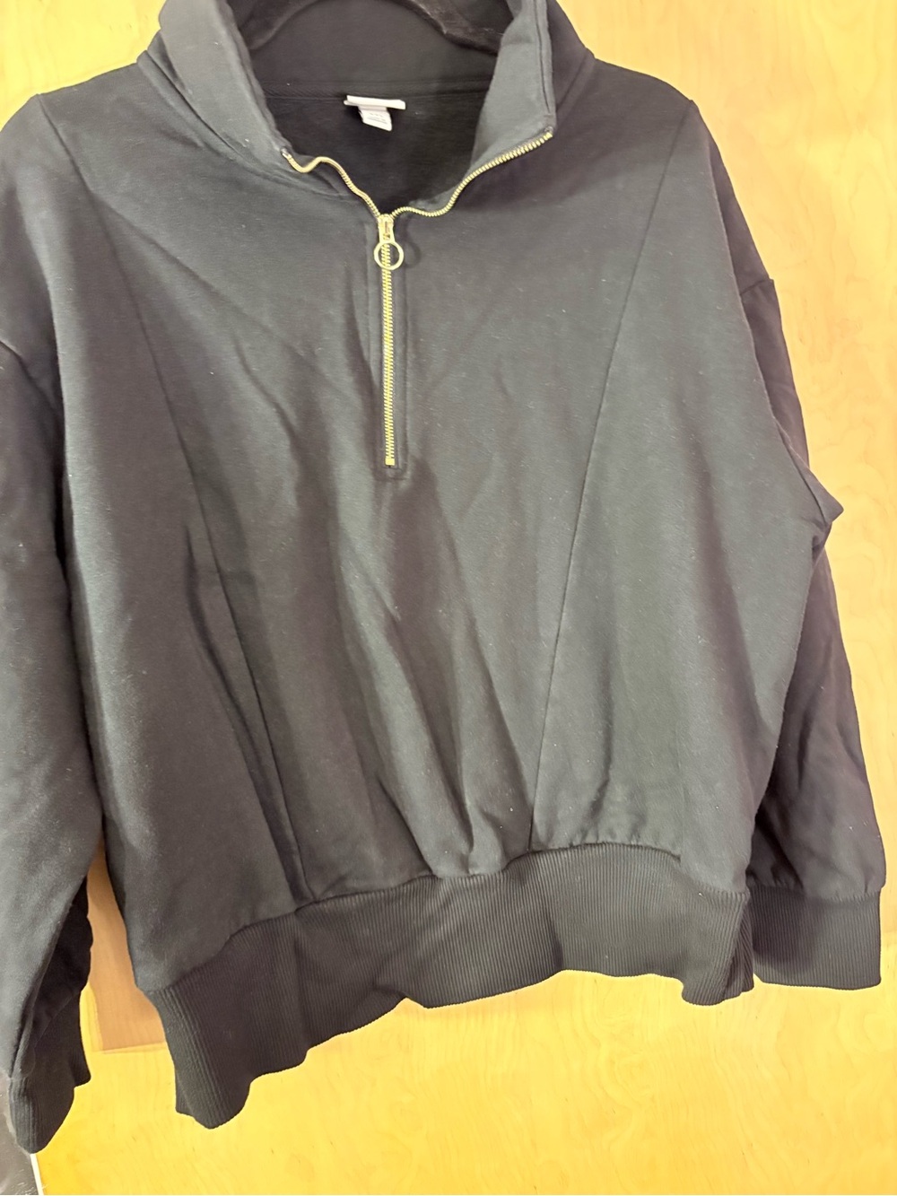 Black Half-Zip Pullover Sweater